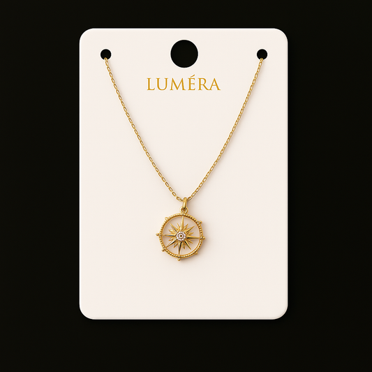 Altın Pusula Kolye | Minimal ve Zarif Yön Sembolü
