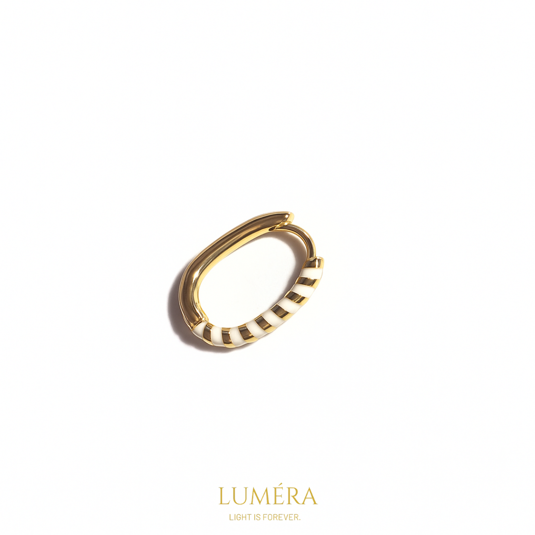 Altın Detaylı Nazar Gözlü Kalp Küpe Seti – Luméra