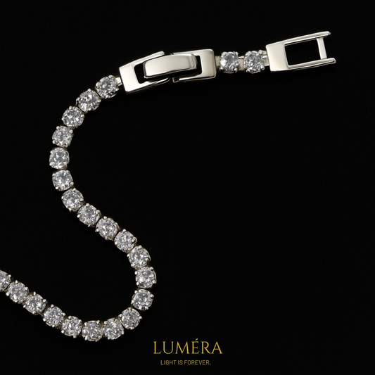 Zirkon Taşlı Işıltılı Bileklik | Lüks Kadın Bileklik – Luméra