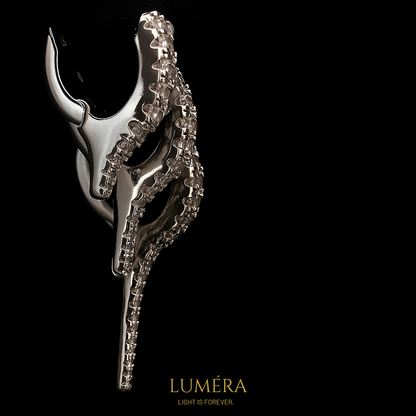 Modern Tasarım Gümüş Rodyum Kaplama Lüks Yüzük – Luméra